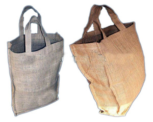 Burlap Shopping <b>Bag</b> <b>Medium</b> <b>Size</b> Top Handle Groceries Hand Length Handle Natural Color Lowellcraft Delhi - Product Image 1