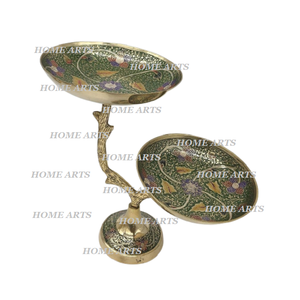 Support à gâteau à 2 étages en laiton de dernière génération, qualité supérieure, forme ronde, pour les événements festifs - Product Image 3