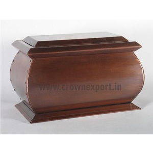 Urna de cremación de cobre con forma de ataúd grande, recuerdo de cenizas humanos y urna de Mascota, servicio funerario con acabado antiguo al mejor precio del mercado - Product Image 1
