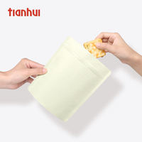 Sachet alimentaire Doypack noir à soufflet inférieur, personnalisable avec impression