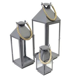 Farol Colgante Vintage de Hierro y Vidrio, Portavelas Decorativo de Metal para Decoración del Hogar, Bodas, Interiores y Exteriores, Lámpara de Velas - Product Image 2