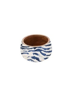 Bol à salade imprimé en bois émaillé imprimé à l'intérieur de la vaisselle ustensiles de cuisine couverts bol à salade décoratif forme ronde - Product Image 1