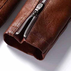 2022 personnalisé Slim Fit hommes veste en cuir de vache respirant résistant à l'eau avec col à capuche couleur personnalisée toile tissu hiver - Product Image 6