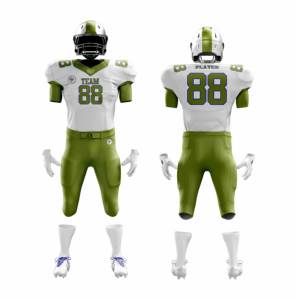 Uniforme de football américain respirant personnalisé, maillot vierge sublimé avec des hauts brodés - Product Image 6