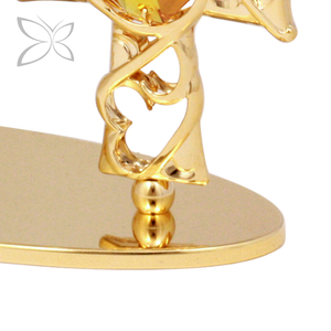 Crystocraft nhỏ cổ Điển Tôn Giáo Quà Tặng 1R hình ảnh khung trang trí với rực rỡ cắt tinh thể Christian chữ thập vật liệu kim loại - Product Image 5
