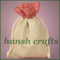 Sac cadeau en coton avec cordon de serrage, design élégant |   Pochette en toile de jute de Noël pour emballages cadeaux réutilisables et sacs de rangement pour les fêtes