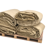 Bâche robuste imperméable vert olive en coton/polyester 680 g/m² enduite PU, résistante à l'eau, pour textiles de maison et couvertures multi-usages