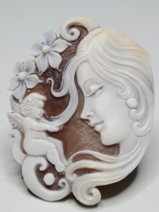 Tay chạm khắc sardonix Cameo New Lady & thiên thần thiết kế made in Italy featuring đá quý tự nhiên - Product Image 4