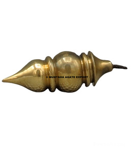 Pendule en laiton avec pierres précieuses, design artisanal, 20 pièces, AAA Premium, durable, pour la divination, cadeau spirituel, Reiki, MUNTAHA AGATE - Product Image 3