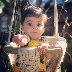 Handmade Macrame Baby Swing Natural Rope <b>Hammock</b> for Baby Macrame Swing Chair - Product Image 1