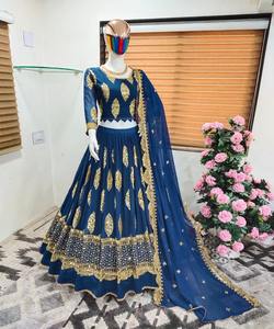 N Ew Collection Último diseñador Lehenga Ropa de recepción para mujer Diseñador Lehenga Choli con blusa hecha a mano en venta al por mayor ApparelGarment - Product Image 1