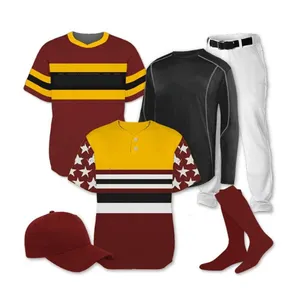 Conjunto de beisebol personalizado, conjunto de roupas de beisebol, camisa esportiva, bordado, várias cores