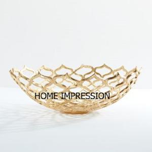 Vaisselle moderne bol décoratif bol en fil d'or de la plus haute qualité avec nacre fruits bol de service au prix le plus bas - Product Image 3