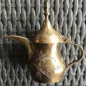 คุณภาพสูงทองเหลืองออกแบบทอง Dallah หม้อชา/หม้อกาแฟสำหรับบ้านสำนักงานและร้านอาหาร - Product Image 1