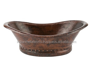 Làm bằng đồng tinh khiết bồn tắm tốt nhất bán bồn tắm đồng chất lượng cao bồn tắm bằng đồng Ấn Độ kim loại thế giới - Product Image 6