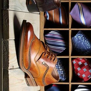 Botines de cuero genuino para todas las estaciones para hombre, informales, impermeables, planos, ligeros, con cierre de cordones, a bajo precio, a granel - Product Image 1