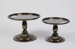 Présentoir à gâteau en métal Forme ronde couleur or noir Utilisation pour la décoration d'anniversaire Fourniture Présentoir à gâteau de table design unique de haute qualité - Product Image 2