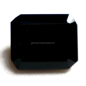 Pierre précieuse en vrac d'onyx noir véritable Prix d'usine Onyx de haute qualité, rond et ovale à facettes, forme mélangée, pierres précieuses d'onyx noir en vrac OEM - Product Image 4