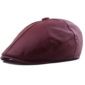 Custom logo Stylish <b>Plain</b> Embroidered Fashionable Blank Men PU Leather <b>Baseball</b> <b>Cap</b> Hat - Product Image 6