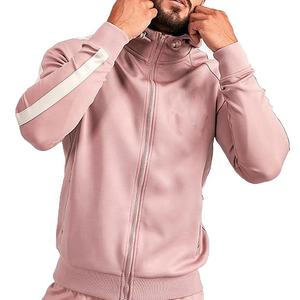 Chándal de invierno de corte ajustado Premium para hombre, traje de jogging de lana de punto personalizado, ropa de calle con capucha, chándal de gimnasio, sólido antiretráctil - Product Image 3