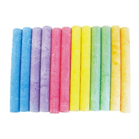 Craie multicolore sans poussière PLOMA, 12 bâtons, boîte blanche, diamètre 9,5 mm, pour utilisation en classe