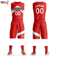 Tenues de basketball personnalisées imprimées de haute qualité, respirantes, en maille, grandes tailles, avec réduction