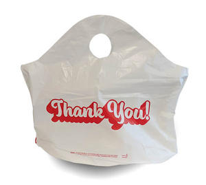 Bolsa de plástico con tapa de onda de bloque, bolsa de lujo con logotipo personalizado, reutilizable, para compras, con asas suaves - Product Image 2