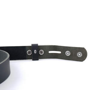 Venta al por mayor de Cinturón liso de cuero suave de búfalo de alta resistencia hecho a mano cinturones de cuero genuino automático de primera capa Gairn - Product Image 2