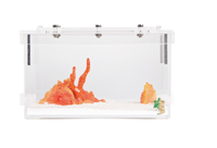 Terrarium en plastique écologique de petite taille pour reptiles, couleur personnalisée, style classique, 14x8,5x8,5 cm, pour petits animaux domestiques