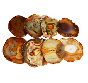 Best Quality Hot Sale Natural Brown Agate <b>Coasters</b> Stone <b>Coasters</b> Quartz <b>Coasters</b> Wholesale Best Gift - Product Image 2