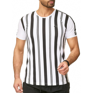 Camisetas de alta calidad para hombre, camisas informales personalizadas, estampadas, deportivas, gimnasio, licra, algodón, color negro liso, OEM, venta al por mayor - Product Image 5