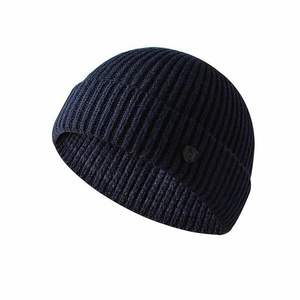 Gorro de esquí de invierno para hombre con bordado 3D Slouchy Cable Cuff Plain Skull Cap Knit Style - Product Image 4