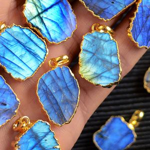 Pendentif loup en labradorite sculpté diamant plaqué 400mm pendentif bouddha en argent sterling pendentif en cristal lunette pendentif en cristal - Product Image 3