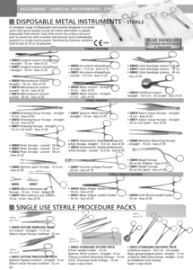 Instruments chirurgicaux en acier à usage unique - Ciseaux, pinces, porte-aiguilles (manuels) - Product Image 2