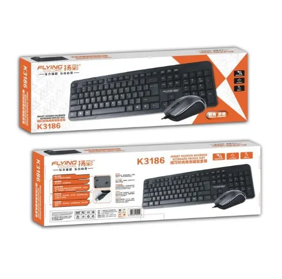 Bom preço usb teclado de computador com fio, com mouse