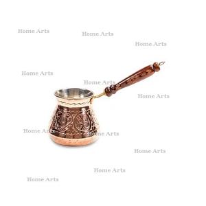 Théière en cuivre au design fantastique avec poignée en bois, forme ronde, pour servir le café et le thé, best-seller - Product Image 3