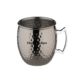 Silver Plated Copper Beer Tankard Hammered Finished Table Top Copper Beer Mug Premium Quality Table Ware Copper Beer Mug - Product Image 1