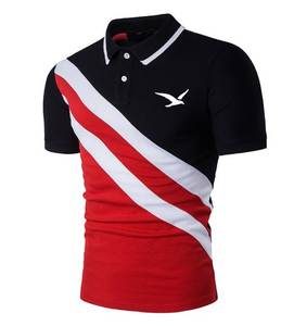 Camiseta de Golf con logotipo bordado personalizado para hombre, polo liso de tela de secado rápido, Camiseta 100% de algodón, venta al por mayor - Product Image 5