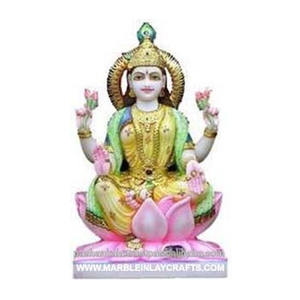 Estatuas de la Diosa Laxmi en Mármol - Product Image 1