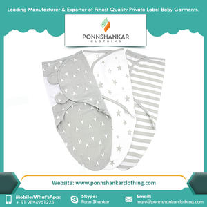 Indian Factory Supply Top Quality Organic Cotton Material Infant <b>Newborn</b> Adjustable <b>Swaddle</b> Wrap - Product Image 2