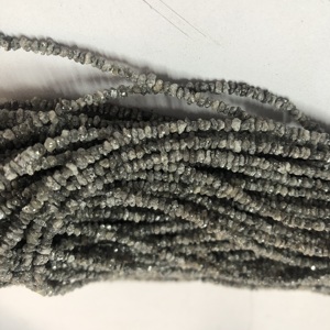 2mm Naturel Gris Diamants Pierre Brut Non Coupé Puces Pierres Précieuses Fil 20 Carat AAA Qualité En Vrac En Gros pour La Fabrication De Bijoux - Product Image 1