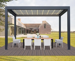 Moderne <span class=keywords><strong>De</strong></span> Luxe En Aluminium Imperméable À L'eau En Plein Air <span class=keywords><strong>Pergola</strong></span> avec une Lumière Vive <span class=keywords><strong>pergola</strong></span> <span class=keywords><strong>de</strong></span> jardin - Product Image 5