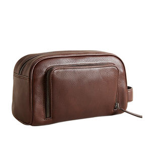 Madhav International <b>Large</b> Leather <b>Wash</b> <b>Bag</b> <b>Men</b> Women Handmade Indian Style Waterproof PU Zipper High Quality Travel Use - Product Image 4