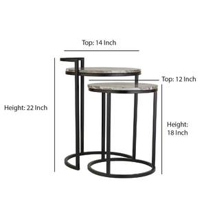 Usine indienne de luxe Table circulaire en fer Notch spécialement conçu pour la décoration du salon Meubles de maison de haute qualité - Product Image 5