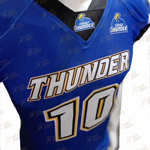 2024 camisetas de fútbol americano hechas a medida, uniformes transpirables de talla grande con nombre y número personalizados, conjuntos de estilo recién llegados - Product Image 4