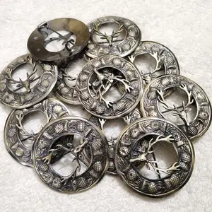 Tartanista escocés celta mosca a cuadros broches hebillas de cinturón - Product Image 1