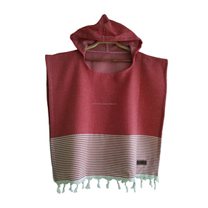 Hooded Pestemal Turkish <b>Towel</b> Beach Pool <b>Poncho</b> for All Sizes Cotton Castle pink <b>Girl</b> Boy <b>Towel</b> With Hood - Product Image 2