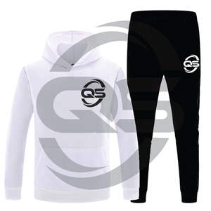 Conjunto de chándal unisex para correr con logotipo personalizado, venta al por mayor, trajes para correr en blanco de invierno para hombres y mujeres - Product Image 2