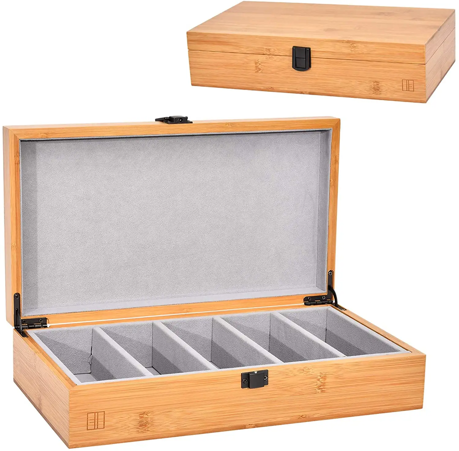 Wooden Watch Box Valet Box Sunglasses and Jewelry Box Storage Organizer