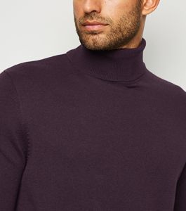 Pull à col roulé épais pour homme, grande taille, 70% laine, 30% acrylique, tricot 7GG |   Pull à col roulé décontracté et chaud pour l'hiver, broderie - Product Image 5